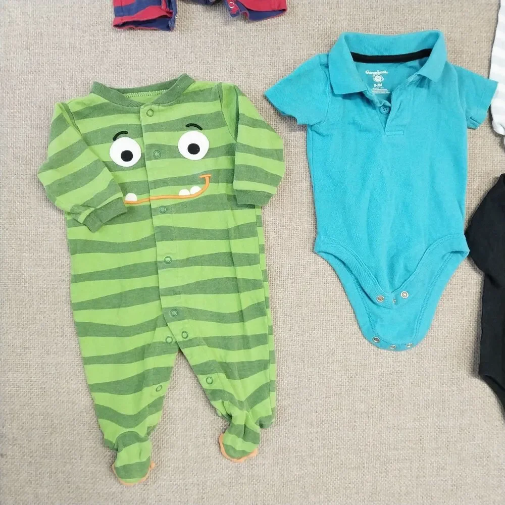 Baby Infant Boy Clothing Bundle Bodysuit Variety Of Colors 24 Pieces Newborn #6